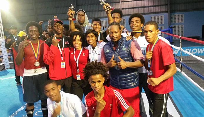 The TT boxing team at the Caribbean Championships in St Lucia.