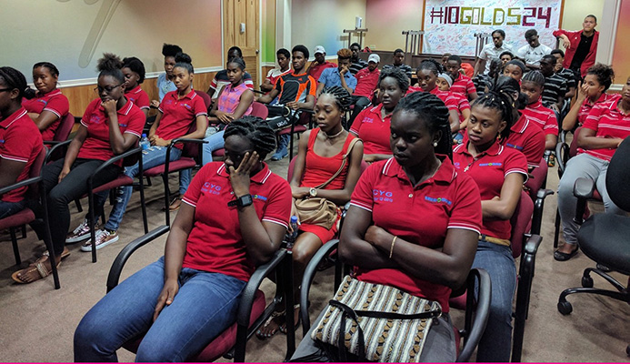 Some members of the team during the the TTOC’s Athlete Career Programme held in June