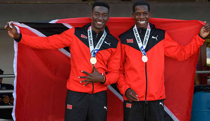 Tariq Horsford - Javelin gold & Kelsey Daniel - Triple jump silver medallist