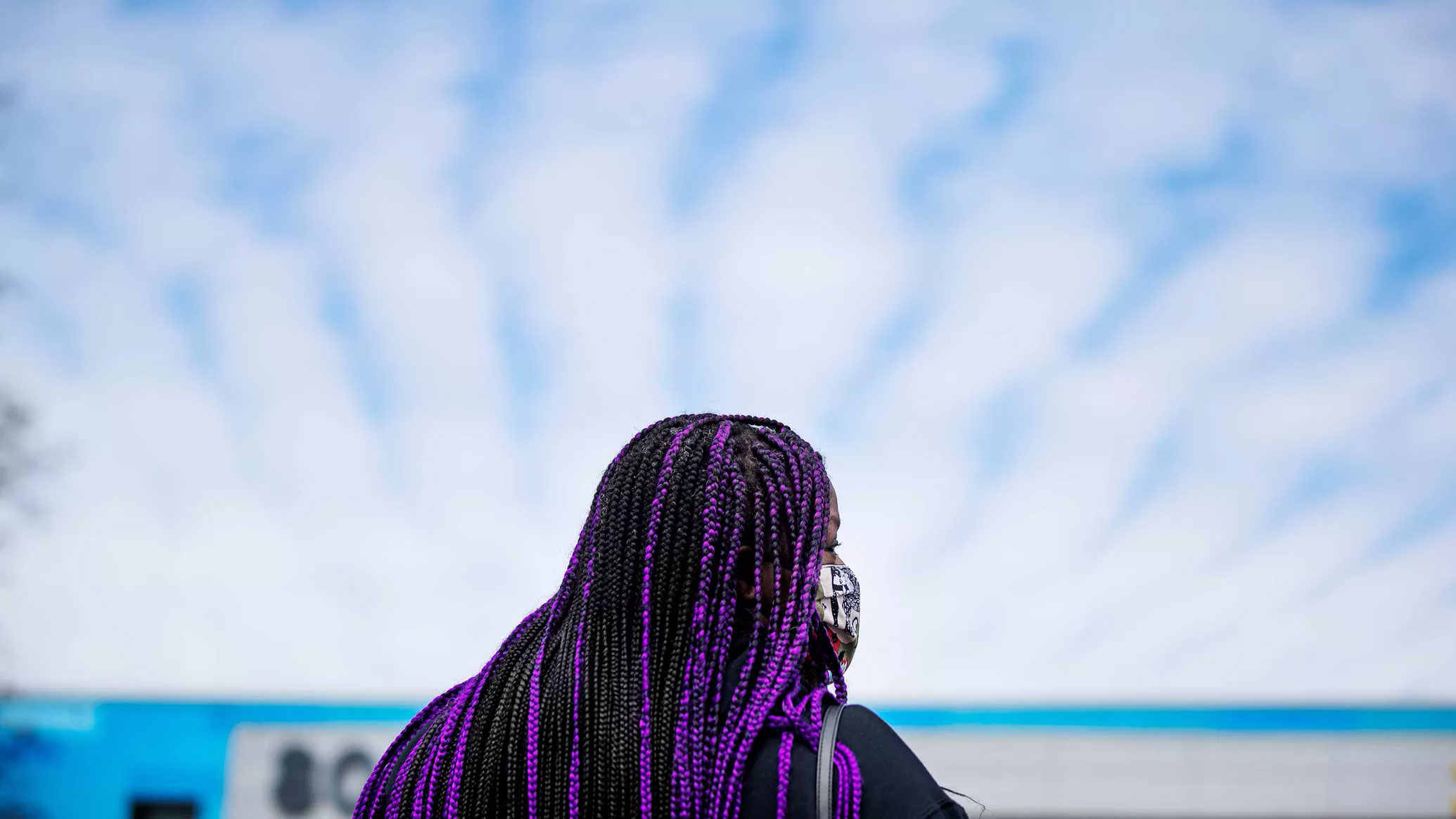 Nekima Levy Armstrong helped pass out masks to residents in Minneapolis on April 8. Jerry Holt/Star Tribune via Getty Images