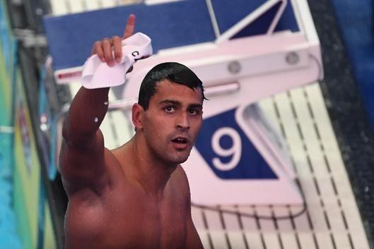 SET TWO PERSONAL BESTS: File photo from July 2019, shows Trinidad and Tobago's Dylan Carter at the 2019 World Championships at Nambu University Municipal Aquatics Center in Gwangju, South Korea --Photo: AFP