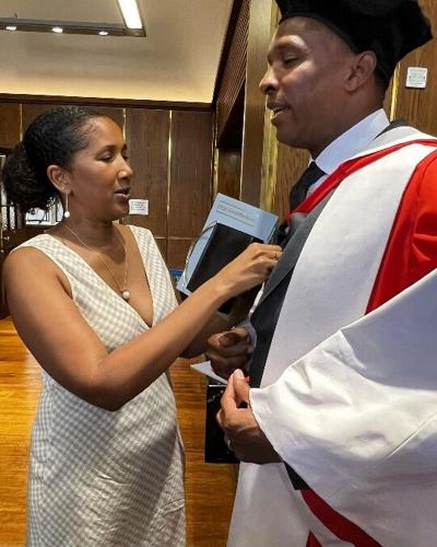 HONOURED: Shaka Hislop during a ceremony yesterday at which he was conferred with an Honorary Doctorate in Civil Law by the University of Newcastle. (Source: Trinidad Express Newspapers)