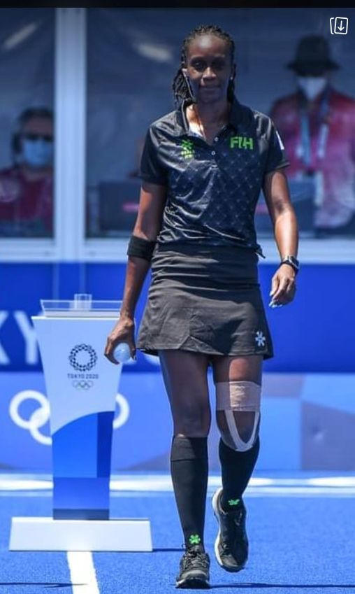 T&T’s top international hockey umpire Ayanna McClean took charge of her fourth match in the Women’s preliminary round match in the hockey tournament between Argentina and Japan at the 2020 Tokyo Olympic Games at the Oi Hockey Stadium in Tokyo, Japan in July. Argentina won 2-1.
