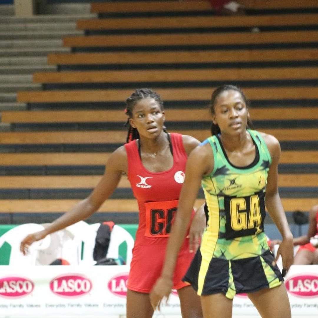 T&T goal-defence Aniecia Baptiste in action against Jamaica during the opening clash of a three-match series at the National Indoor Sports Centre in Kingston, Jamaica in October 2021. T&T fell to a 71-22 defeat. (Courtesy Netball Jamaica) Netball Jamaica T&T goal-defence Aniecia Baptiste in action against Jamaica during the opening clash of a three-match series at the National Indoor Sports Centre in Kingston, Jamaica in October 2021. T&T fell to a 71-22 defeat. (Courtesy Netball Jamaica) Netball Jamaica