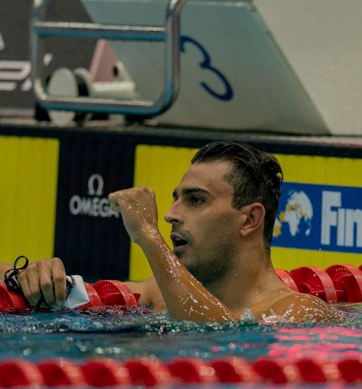 T&T’s ace international swimmer Dylan Carter made it three gold medals in a three days when he mounted the top of the podium for the third time in the first leg of the FINA Short Course Swimming World Cup in Berlin, Germany on Sunday.  Photo courtesy SporTT (Image obtained via: guardian.co.tt)