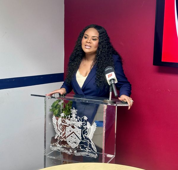 Minister of Sport Shamfa Cudjoe-Lewis speaking at the signing ceremony for the agreement between TTT Limited and Sportmax. (Photo credit - Ministry of Sport) (Image obtained at tt.loopnews.com)